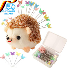 Amerson Nadelkissen Igel Form Niedliches Pin Halter, 100 Stücke Bunte Kopfnadeln