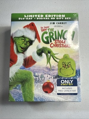 Dr. Seuss' How the Grinch Stole Christmas (Limited ED + Grinch Cap) (Blu-ray)NEW