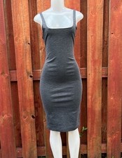 Zara Charcoal Gray Midi Women’s Tank Dress Size L New with Tags