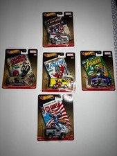 Hot Wheels Premium 2021 Marvel Comics Avengers Set of 5, Pop Culture