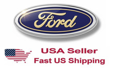 Ford 4.5 Inch 11.5x4.5cm Emblem Blue Oval Chrome Logo For Ford Grille
