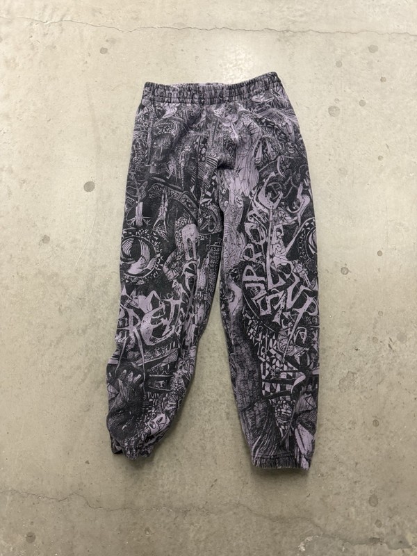 Supreme Men’s Graphic Print Sweatpants Pants Gray/Black Size Small Regular