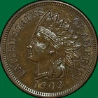 1903 Indian Head Cent Almost Uncirculated AU Coin #42013