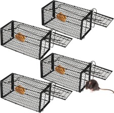 4 Pcs Humane Rat Trap Chipmunk Squirrel Rodent Foldable Mouse Trap Small Live An