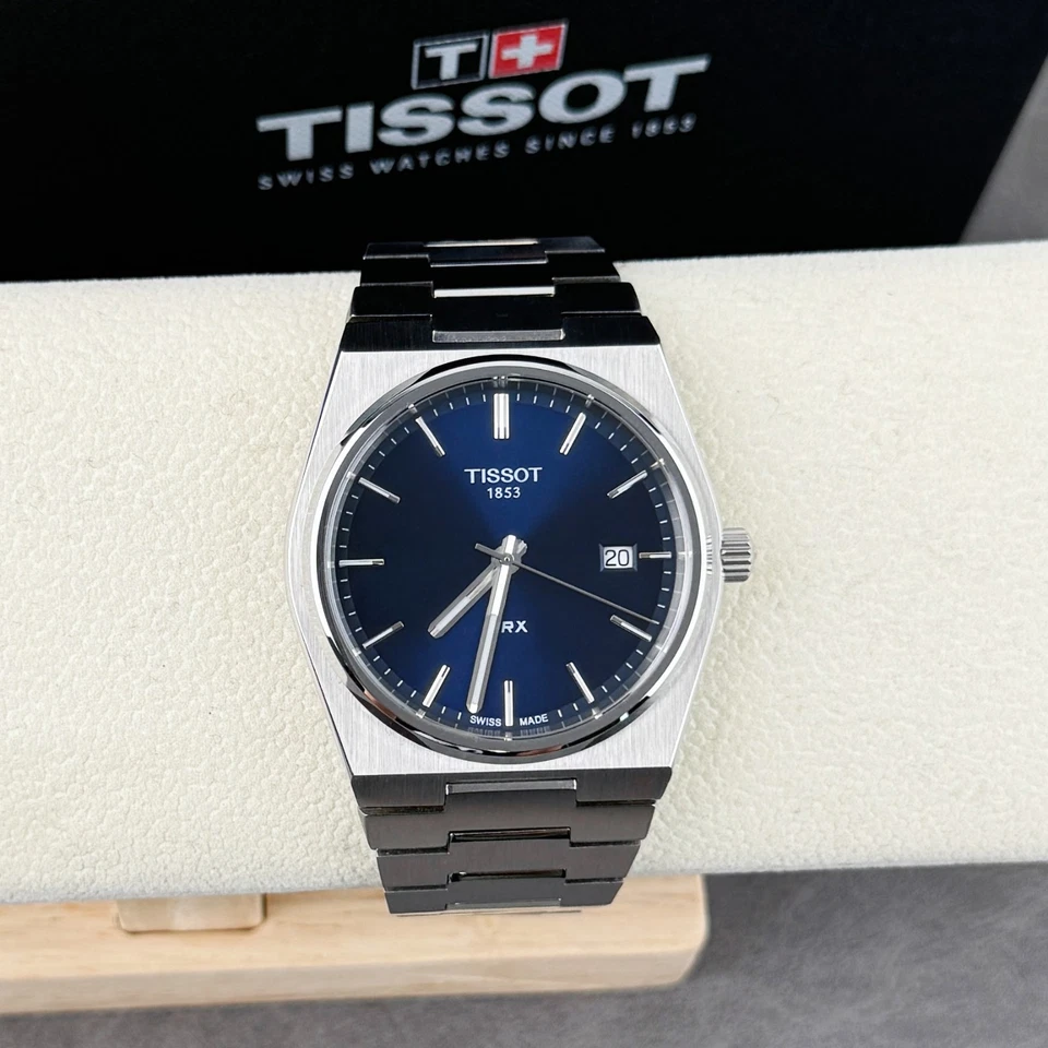 TISSOT PRX 40MM STAINLESS STEEL BLUE DIAL MEN'S WATCH T137.410.11.041.00 - Image 3 of 4