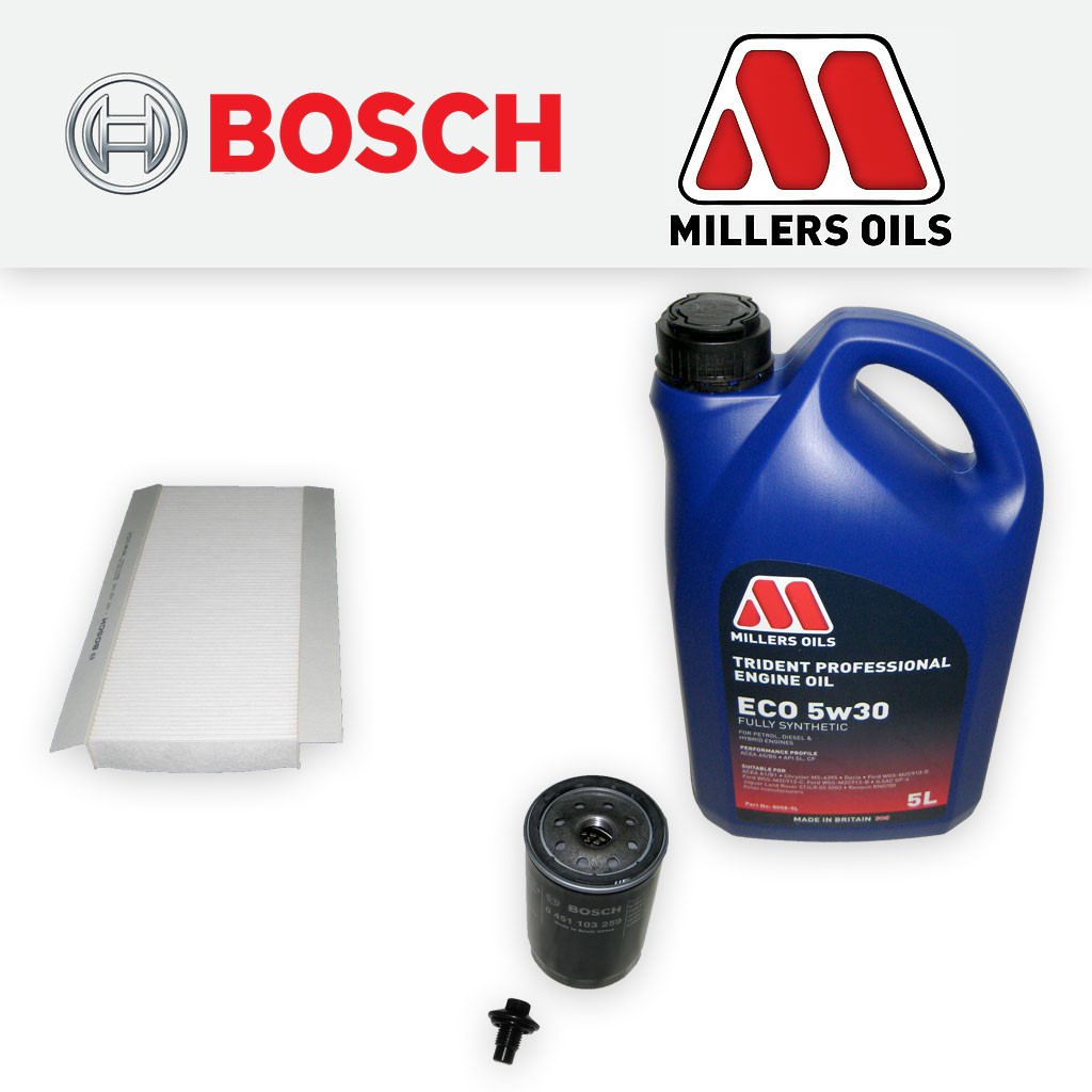 SERVICE KIT for FORD KA (BE146) 1.3 1.6 OIL CABIN FILTERS +OIL (2002-2008)