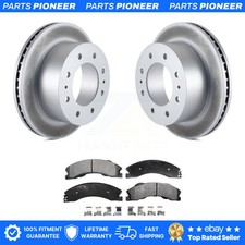 Rear Coat Brake Rotors Semi-Metallic Pad Kit For Chevrolet Silverado 2500 HD GMC