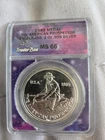 🔥🔥🔥🔥1985 Engelhard  Prospector 1 oz SILVER Round ANACS MS66 🇺🇲🇺🇲🇺🇲🇺🇲