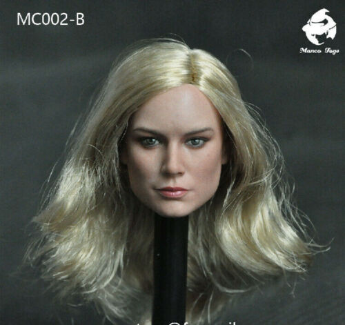 Mancotoys MC002B 1/6 sculpture tête sculptée femme Captain Marvel coupe 12 pouces jouet corps - Photo 1/3