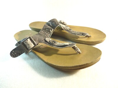 Blowfish Women Shoes sandals Wedge Animal Print Flip Flops Size