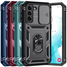 For Samsung Galaxy S22+/S22 Ultra Case Camera Lens Slide Protective Ring Cover