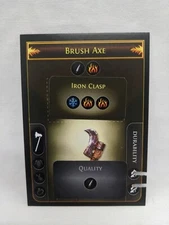 *Punched* Path Of Exile Exilecon Brush Axe Iron Clasp Rare Trading Card