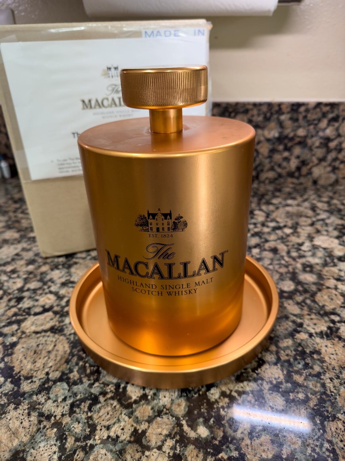 The Macallan Ice Ball Maker Machine Copper press mold 2.5" Sphere Spirits On Ice eBay