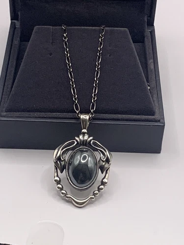 Georg Jensen Heritage 2014 Limited Edition - Large Hematite Silver Pendant