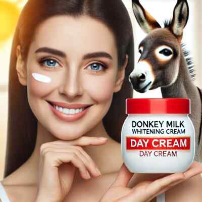   Donkey Milk Whitening Cream   Natürlich strahlende Haut, Tag & Nacht 