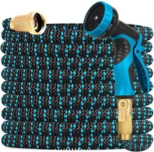 No-Kink Water Hose Lightweight, Flexible Upgraded Leakproof(50,75,100,150FT)