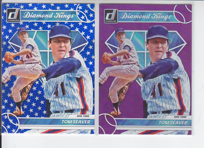 (2) 2023 Donruss Tom Seaver Diamond Kings Purple Foil + Independence Mets 6