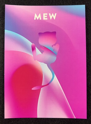 2023 Pokemon COLORS Yokohama Japan Event Exclusive Mew Postcard Nintendo