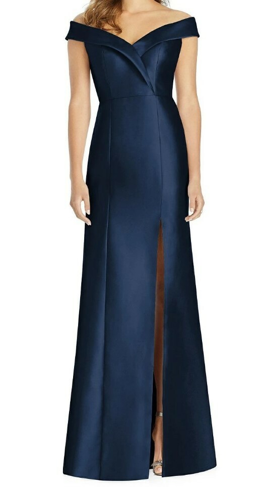 alfred sung midnight blue dress Size 6 Style D760 Retail $250.00 **** NO RETURNS **** Color:Black color Gowns Make an elegant reaction Gold Sparkle Dress Girls