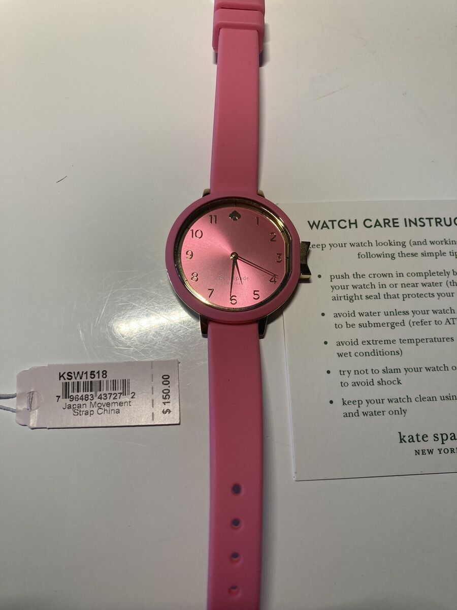 Kate Spade Women's Park Row Pink Silicone Strap Watch 34mm Kate Spade Women's Park Row Pink Silicone Strap Watch 34mm