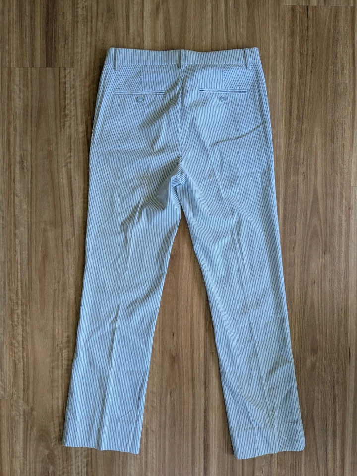 Pantalones de diversión modernos blancos/azules/púrpura talla M proxeneta/años 80/90 talla 30 como nuevos Foto 2 de 4