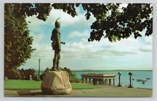 Statue Indian Chief Massasoit Harbor Plymouth Massachusetts Postcard