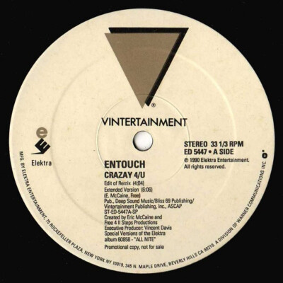 Entouch (2) - Crazay 4/U / VG+ / 12'''', Promo