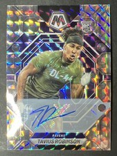 2023 Panini Mosaic Tavius Robinson Mosaic Prizm Silver Auto RC #365 Ravens