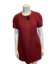 La Petite S***** Red Wool Amazing Coat Size 36 Uk 6 Us 2 Xs