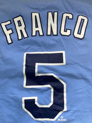 MLB Tampa Bay Rays Wander Franco #5 100% Cotton T-Shirt Men's Large - Picture 2 of 4