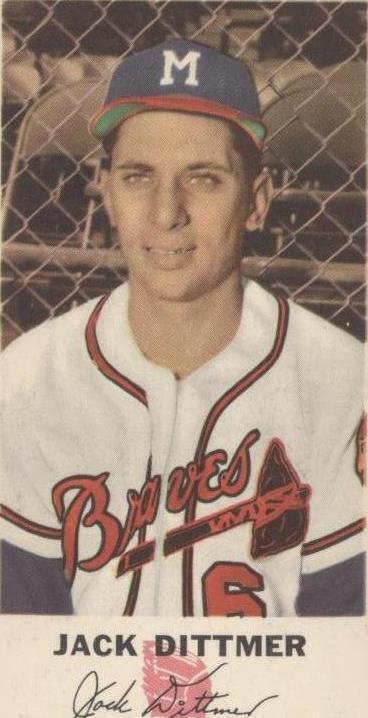 1954 Johnston Cookies Milwaukee Braves - Jack Dittmer #6 - 1 of 1