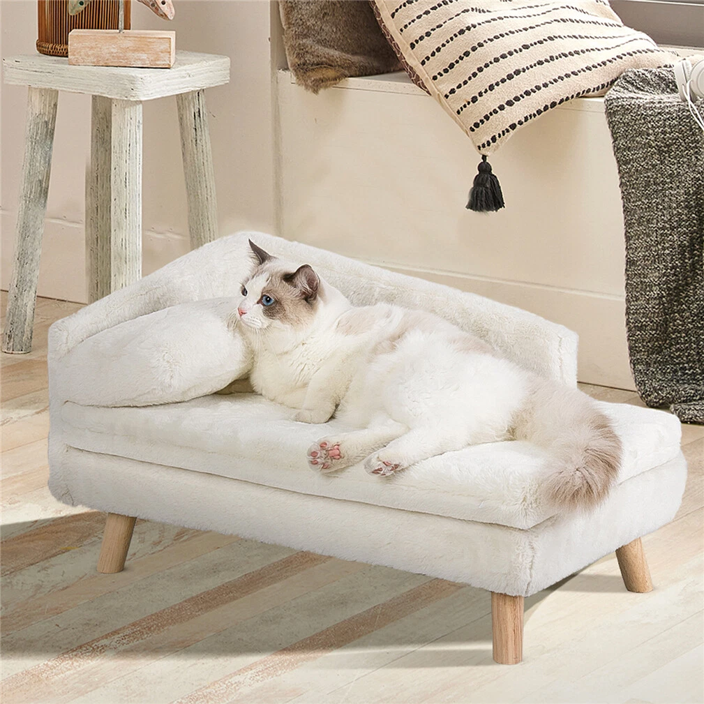 Ultra Soft Large Elevated Pet Sofa Bed Raised Dog Cat Cot Indoor Portable Couch