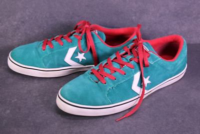 Converse Sneaker CTAS Star Player Pro OX Chucks Gr. 44 Leder petrol rot BC947