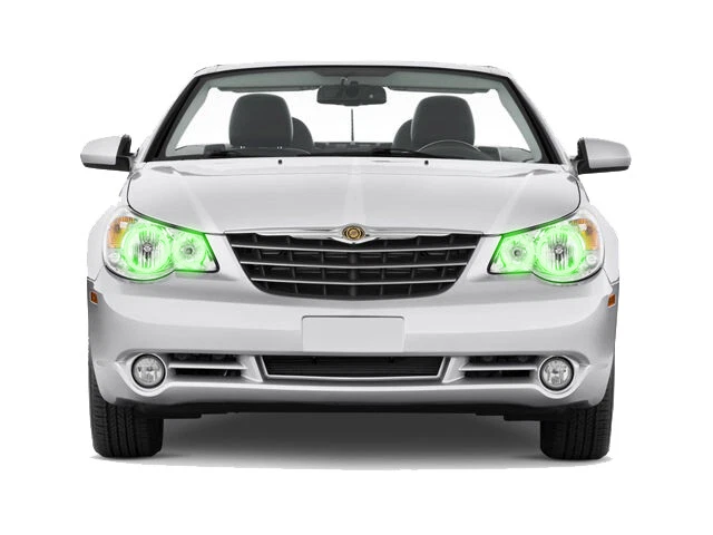 Green Angel Eye LED Headlight Halo kit for 2008-2010 Chrysler Sebring Headlights — 第 2/2 张图片