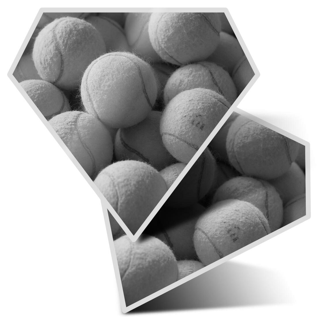 2 x Diamond Stickers 7.5cm BW - Tennis Balls  #36111