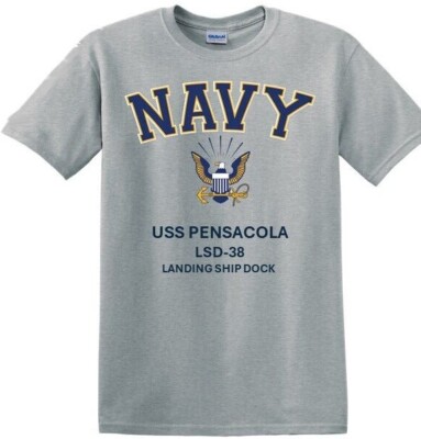 USS PENSACOLA  LSD-38* AMPHIBIOUS *NAVY EAGLE*SHIRT. OFFICIALLY LICENSED