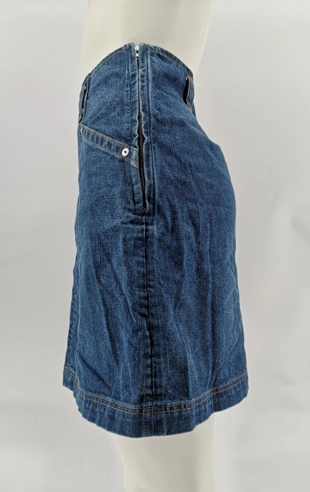 A.P.C. Falda de mezclilla de algodón azul línea A para mujer talla L grande - buena usada Foto 4 de 4