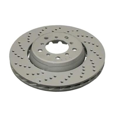 SHW Performance Front Right Vented Drilled 325mm Disc Brake Rotor For BMW E46 M3