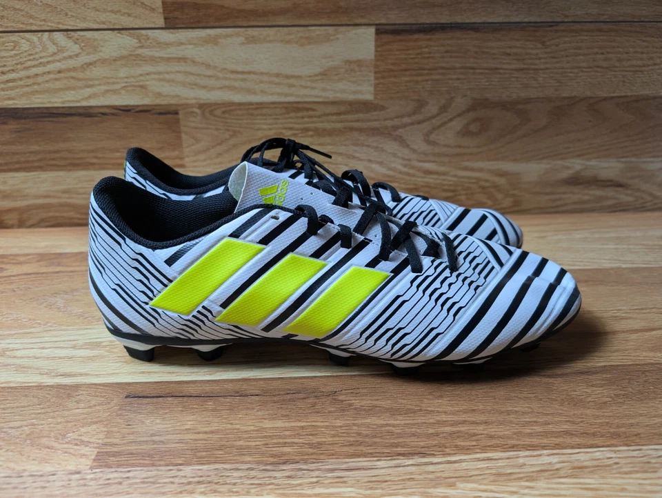 Adidas Nemeziz 17.4 FxG Men's Size 12 Soccer Cleats Black White S80606 - Image 3 of 4