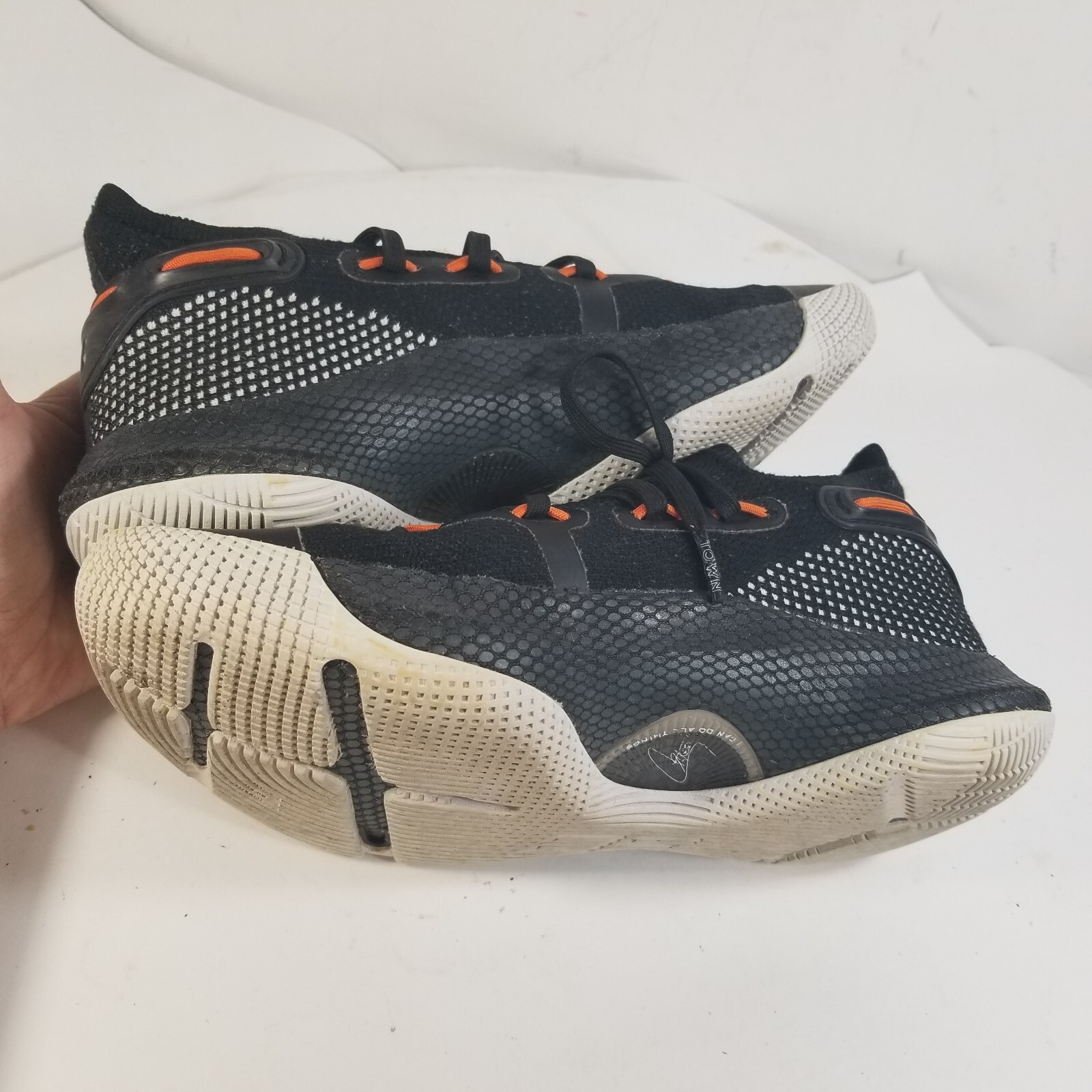Under Armour Curry 6 GS Oakland Sideshow Black Orange Boys Size 5Y 3020415-003 thumbnail 6
