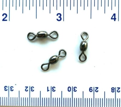 100 GT Super Strong Black Nickel Crane Swivels Size 5 - 74# Test