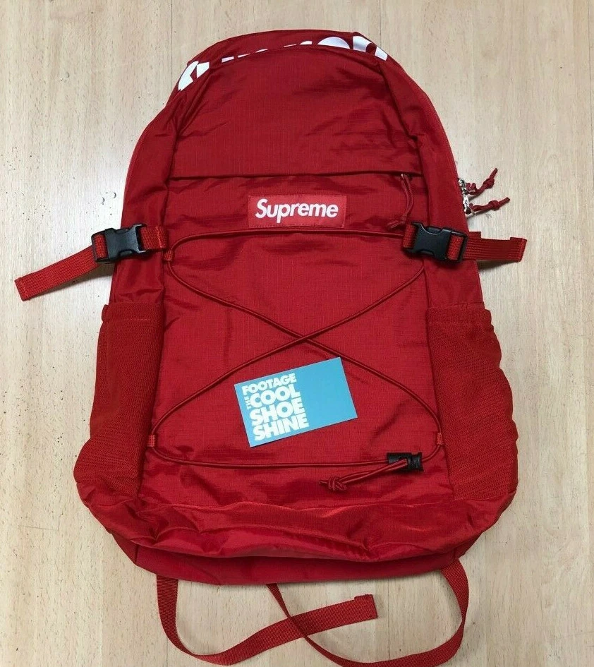 2016 SS16 SUPREME 210 DENIER CORDURA BOITE LOGO SAC À DOS ROUGE BLANC 
