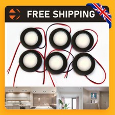 6X LED 12V Spot Lights Campervan Caravan Boat Van Black Recessed Downlights