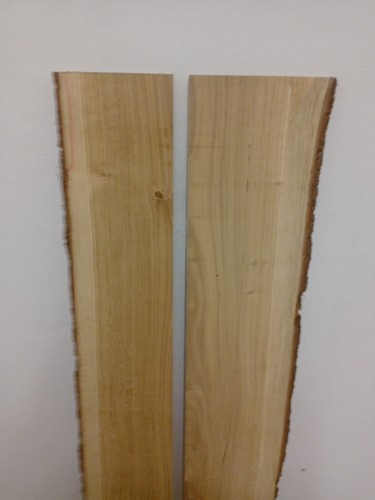 2x Eiche Bohle Brett Holz Baumkante Riss epoxid DIY Schneidebrett Regal basteln - Bild 11 von 11