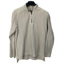 The Territory Ahead Men’s Size Large cream/off white quarter zip pullover shirt