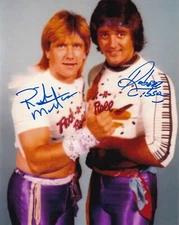 Ricky Morton Robert Gibson Rock & Roll Express Signed 8x10 Wrestling NWA WWE 4