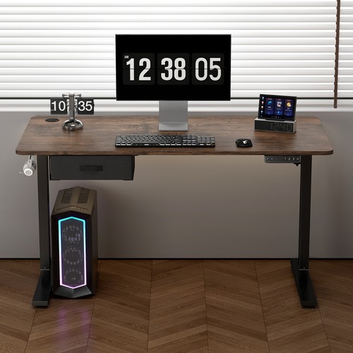 Height Adjustable Electric Standing Desk w/ USB A-Charging Port and Desk Drawer - Picture 3 of 61