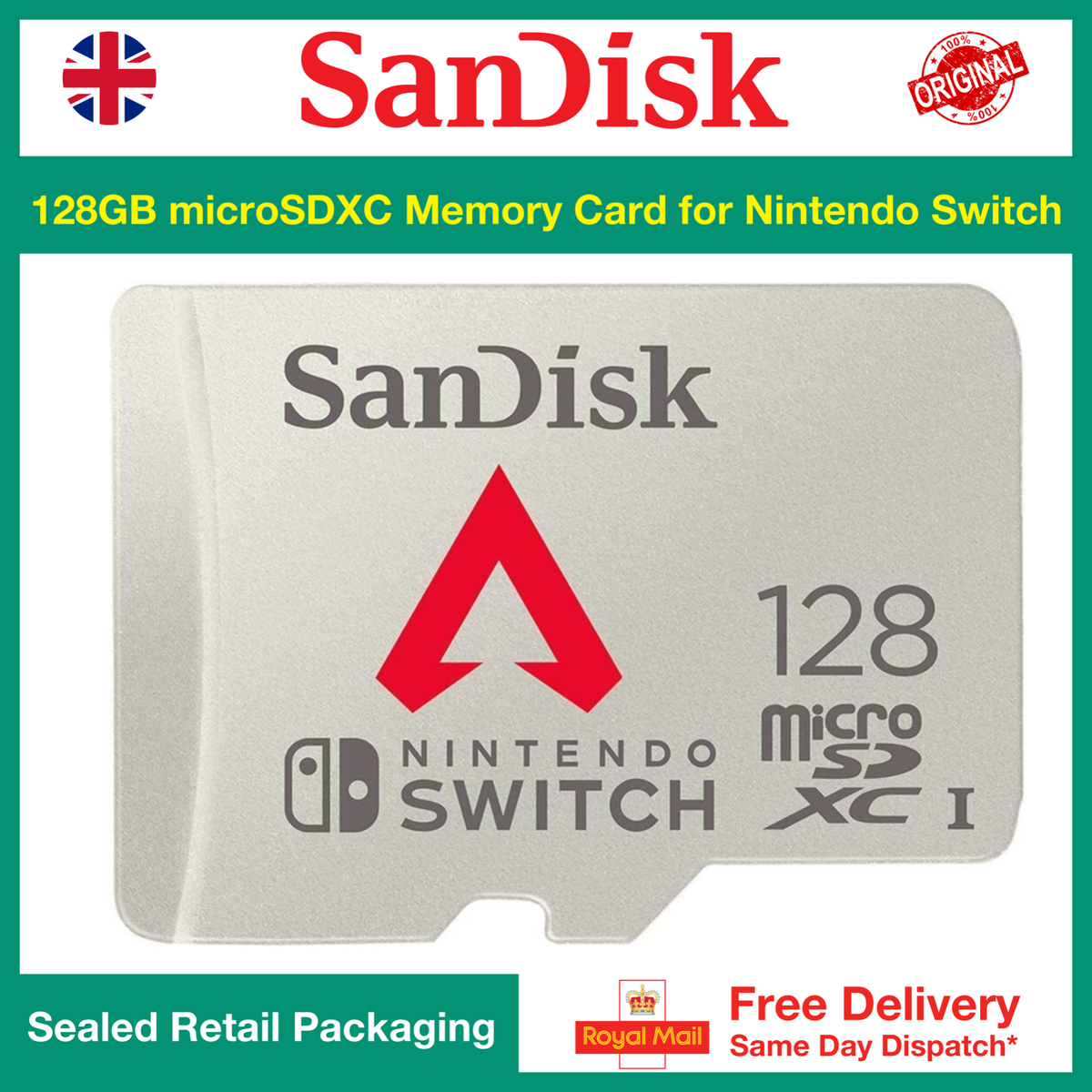 Apex Legends Sandisk Microsdxc Card 128gb For Nintendo Switch