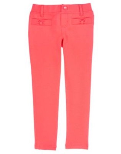 NWT GYMBOREE Purrfectly fabulous Coral PONTE PANTS Pull on Jeggings Girl - Picture 2 of 2