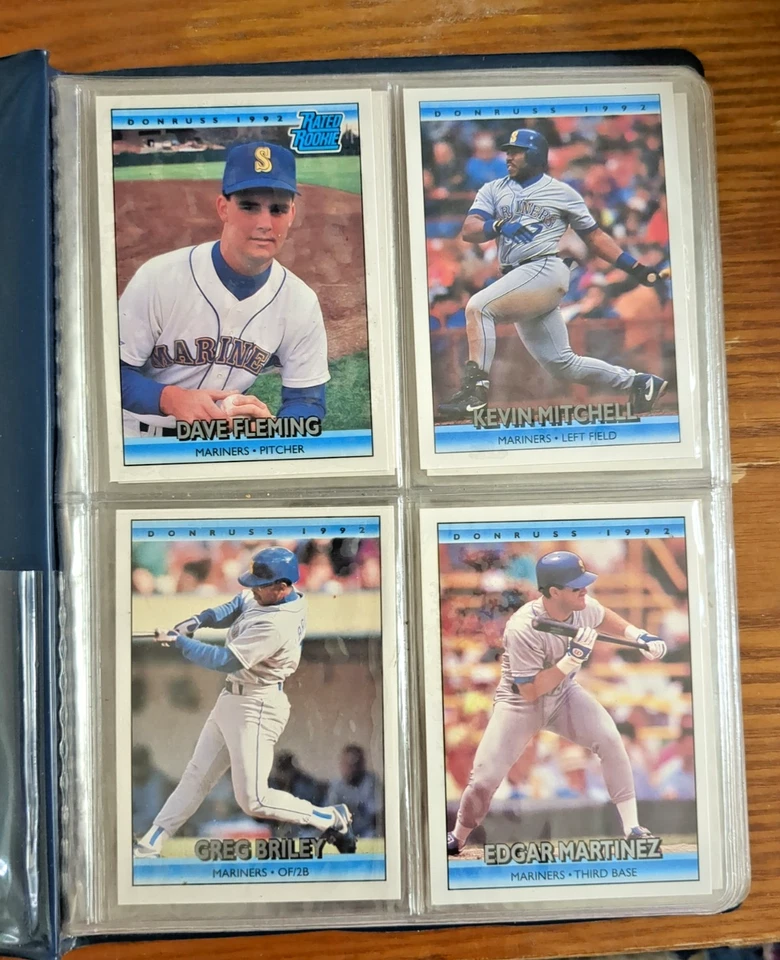 Juego de tarjetas de béisbol Donruss 1992 Mariners Edgar M & Randy Johnson y más Foto 2 de 4